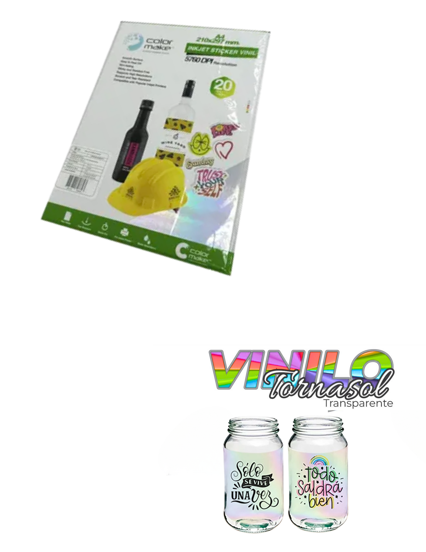 Vinil Autoadhesivo 80 um Tornasol transparente