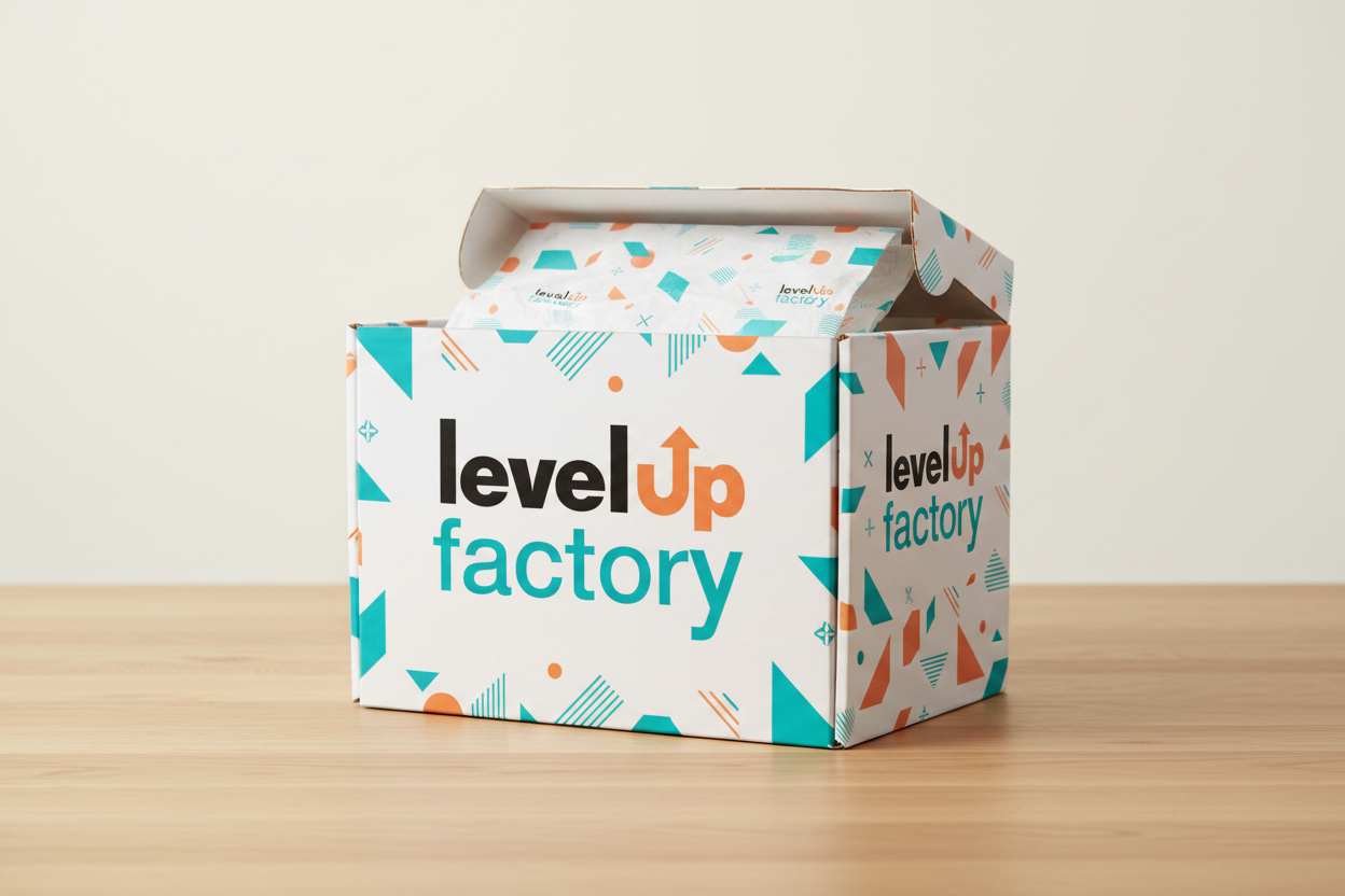Caja ecommerce full print Level Up Factory