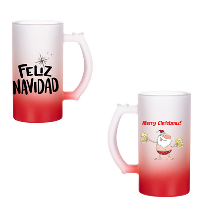 Cervecero en Cristal Frosted Rojo 16 oz