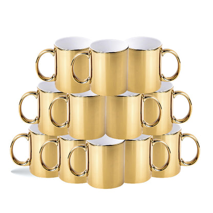 Taza 11 oz Espejo dorada