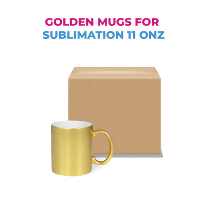 Taza 11 oz dorada mate interior blanco