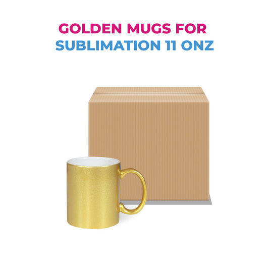 Taza 11 oz dorada mate interior blanco