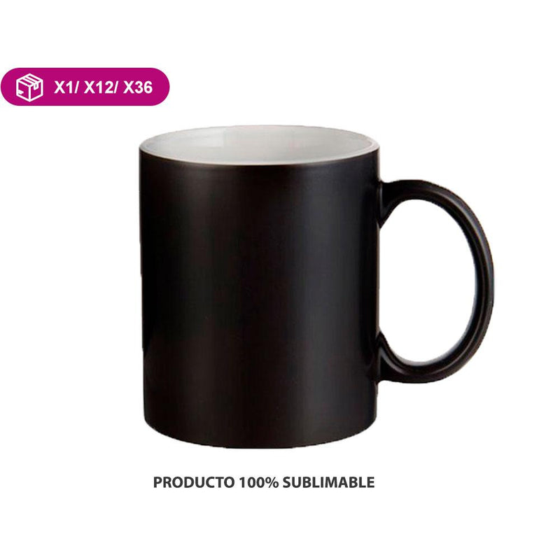 Taza  11 oz Mágica Negra interior  blanco