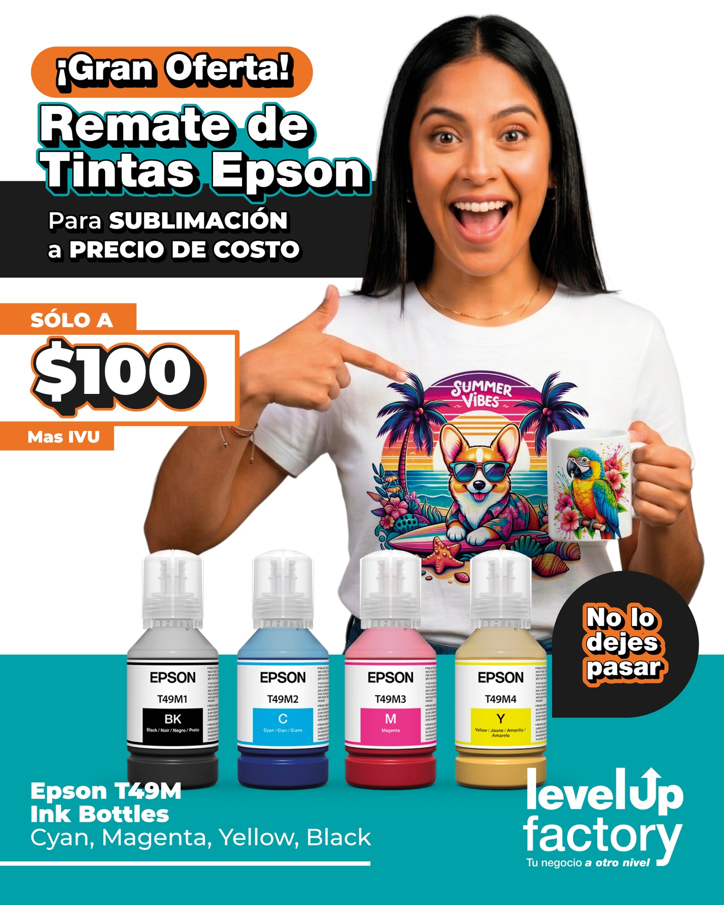 Set De Tintas Sublimación Epson T49M 140ml
