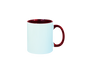 Taza 11 oz blanca de color interno y asa vino